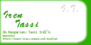 iren tassi business card